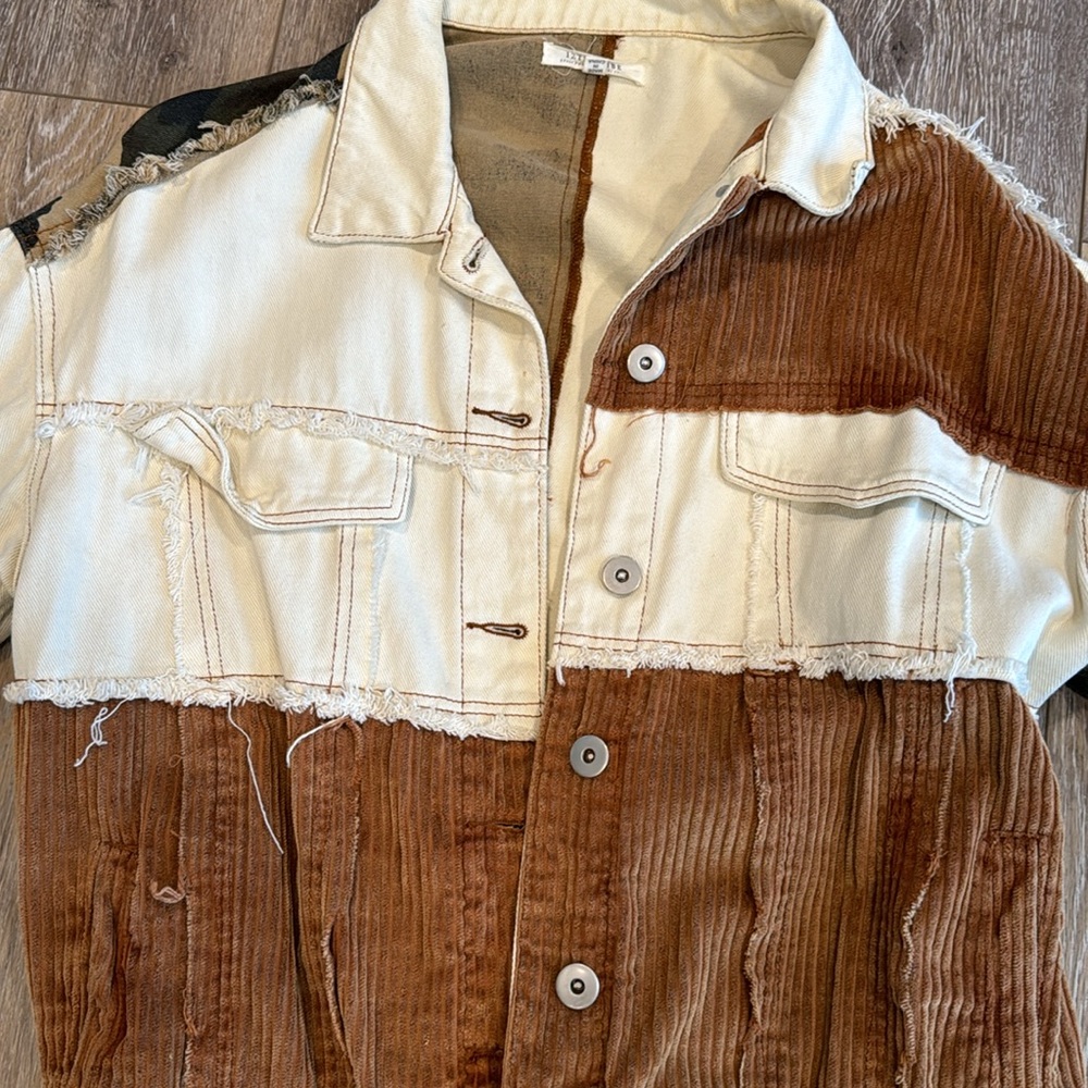 Denim And Corduroy Patchwork Jacket - image 3